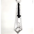 thumbnail image 3 of Men's Sequin Ties Self Tied Shine Skinny Necktie Fashion Cosplay Party Costume Tie, Green, 3 of 4