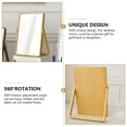 thumbnail image 4 of MasteelfCA Creative Makeup Mirror Creative Wood Table Mirror Bedroom Mirror Light Yellow, 4 of 7