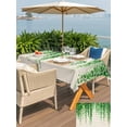 thumbnail image 5 of Outdoor Tablecloth with Umbrella Hole for Patio/Picnic/Party, Green Eucalyptus Leaves Waterproof Table Cloth Rectangle Table Cover Washable, Weeping Summer Botanical Watercolor Rustic (52"x 70"), 5 of 8