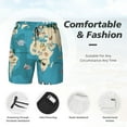thumbnail image 5 of Lsque Mens Swim Trunks World Map With Animal Pattern - Bathing Suit Compression Liner - Beach Swim Shorts Swimwear - (S-3XL) - Stretch Quick Dry -X-Large, 5 of 9