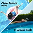 thumbnail image 4 of Stay-Put Swimming Pool Ladder Mat - Non-Slip, Wide Ribbed, Protective Pad, 36 Inches x 36 Inches, 0.125 Inch Thick, Powder Blue, Made in USA, 4 of 8