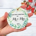 thumbnail image 5 of Dnzzs 3 Pack 2022 Our First Christmas as Mr. and Mrs. Ornament First Christmas Married Ornaments Wedding Gifts for Couple Christmas Tree Ornaments Hanging Decoration Newlywed Christmas Keepsake, 5 of 6