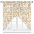thumbnail image 2 of Pastoral Flowers Swag Curtain Valance for Windows, Vintage Ginger Flower Farmhouse Plant Window Treatments Short Swag Topper for Kitchen Windows Bathroom Bedroom, 36"x63", 2 of 8