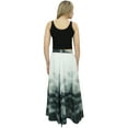 thumbnail image 2 of Bimba Women's Cotton Printed Gray Skirt Elastic Waist Maxi Summer Skirts-S, 2 of 4