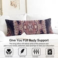 thumbnail image 3 of Paisley Long Body Pillow Cover - Vintage Bohemian Floral Print, Soft & Breathable Ethnic Fabric, Hidden Zipper, 20"x54" - Elegant Home Decor Gift for Side Sleepers & Pregnancy Support, 3 of 7