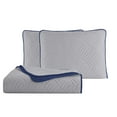 thumbnail image 6 of MHF Home Allison Reversible Microfiber Quilt Set, Grey/Navy, Twin (2 Pieces), 6 of 6