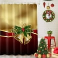 thumbnail image 5 of Christmas Bells Shower Curtains for Bathroom, Xmas Bell Sandpins Gold Red Winter Decoration Waterproof Fabric Shower Curtain for Bathroom Bathtub Decoration, Machine Washable, 72"x84", 5 of 9