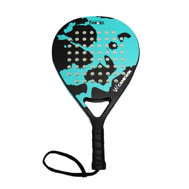 Raqueta de pádel profesional J-one fibra de carbono color blanco azul