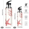 thumbnail image 2 of Yayeee 20oz Insulated Water Bottle Double Wall Stainless Steel with Flip Straw Lid, White Starfish, 2 of 7