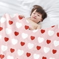 thumbnail image 6 of Beforeyayn Valentine Flannel Throw Blanket, Red Heart Patterned Soft Fleece Blanket, Cozy Warm Wrap for Couch, Sofa, Bed Lounging, and Comfortable Relaxation, 6 of 6