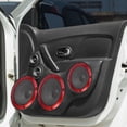 thumbnail image 2 of 2uds 3" Rojo Coche Audio Altavoz Funda Malla Subwoofer Rejilla Bocina Protector, 2 of 7
