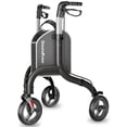 thumbnail image 1 of Andador Soundfuse de 3 ruedas para personas mayores, ligero y plegable, de aluminio, con altura ajustable, compatible con FSA y HSA, color negro, 1 of 5