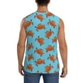 thumbnail image 4 of Goofa Turtle Printed Men's Sleeveless T-Shirt - Athletic Gym Workout Tank Top for Men - Moisture-Wicking, UPF 30+ Quick-Dry Muscle Tee-Large, 4 of 8