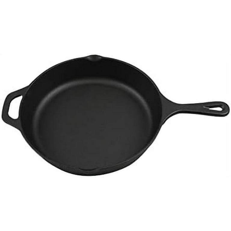 Jim Beam JB0159 Cast Iron Skillet with Wooden Plate & Handle Cover