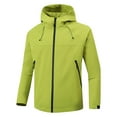 thumbnail image 3 of Lightweight Rain Jacket Women Waterproof Breathable Raincoat Packable Hooded Windbreaker Light Green 2XL, 3 of 4