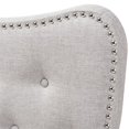 thumbnail image 4 of Baxton Studio Emma Tête de Lit Capitonnée en Beige Grisâtre, 4 of 6