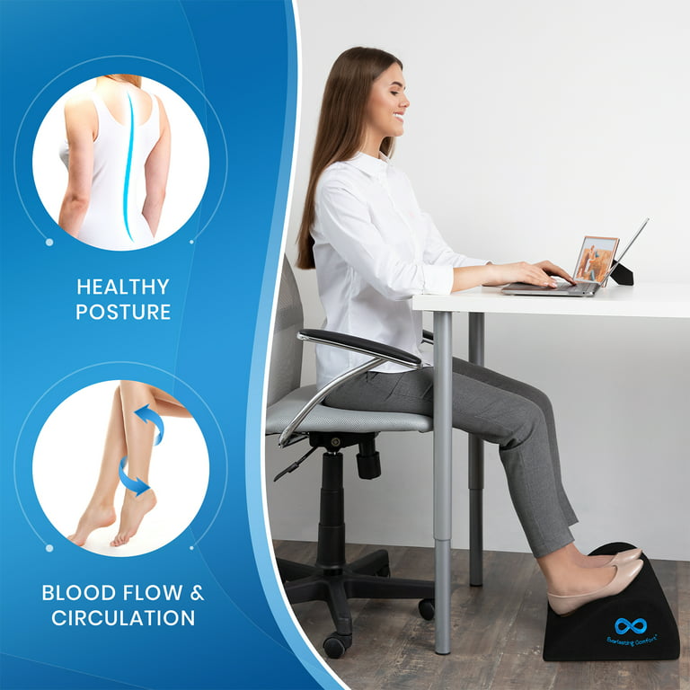NINEL Foot Rest for Under Desk at Work - Ergonomic Memory Foam Office Foot  Re
