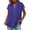 Dark Purple, variant on Womens Spring Short Sleeve T Shirts Fashion Tees V-Neck Summer Solid Color Loose Fit Tops