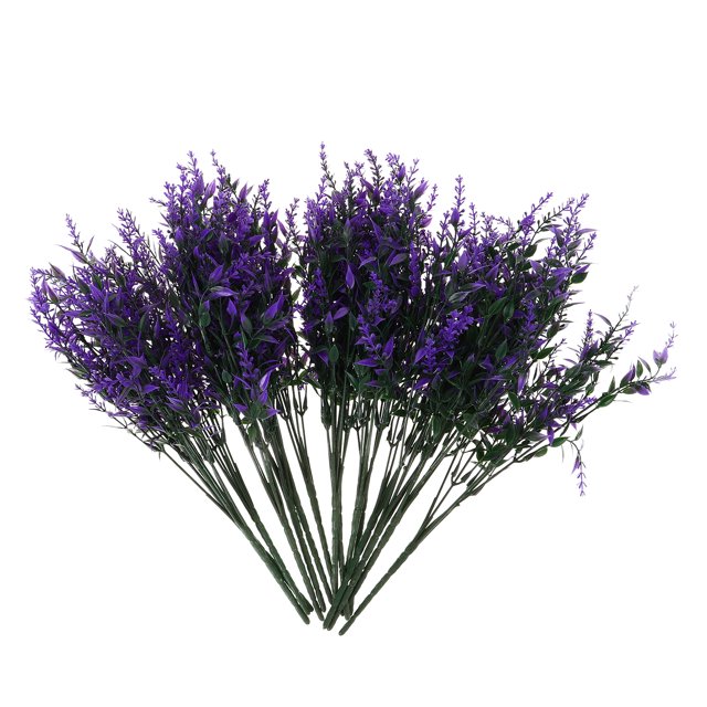 15 piezas de lavanda artificial, tallos de lavanda, arreglo floral, tallos de lavanda, decoración de flores falsas