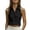 Black, variant on Vivianyo HD Women's Sleeveless Blouse, Linen Blend Top for Women Collared Pullover Shirt Work Wear, Women's Black, Sizes S-3XL