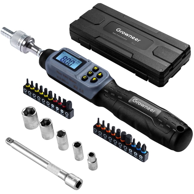 Destornillador dinamométrico digital GROWNEER de 0,4 a 8 Nm con zumbador y LED