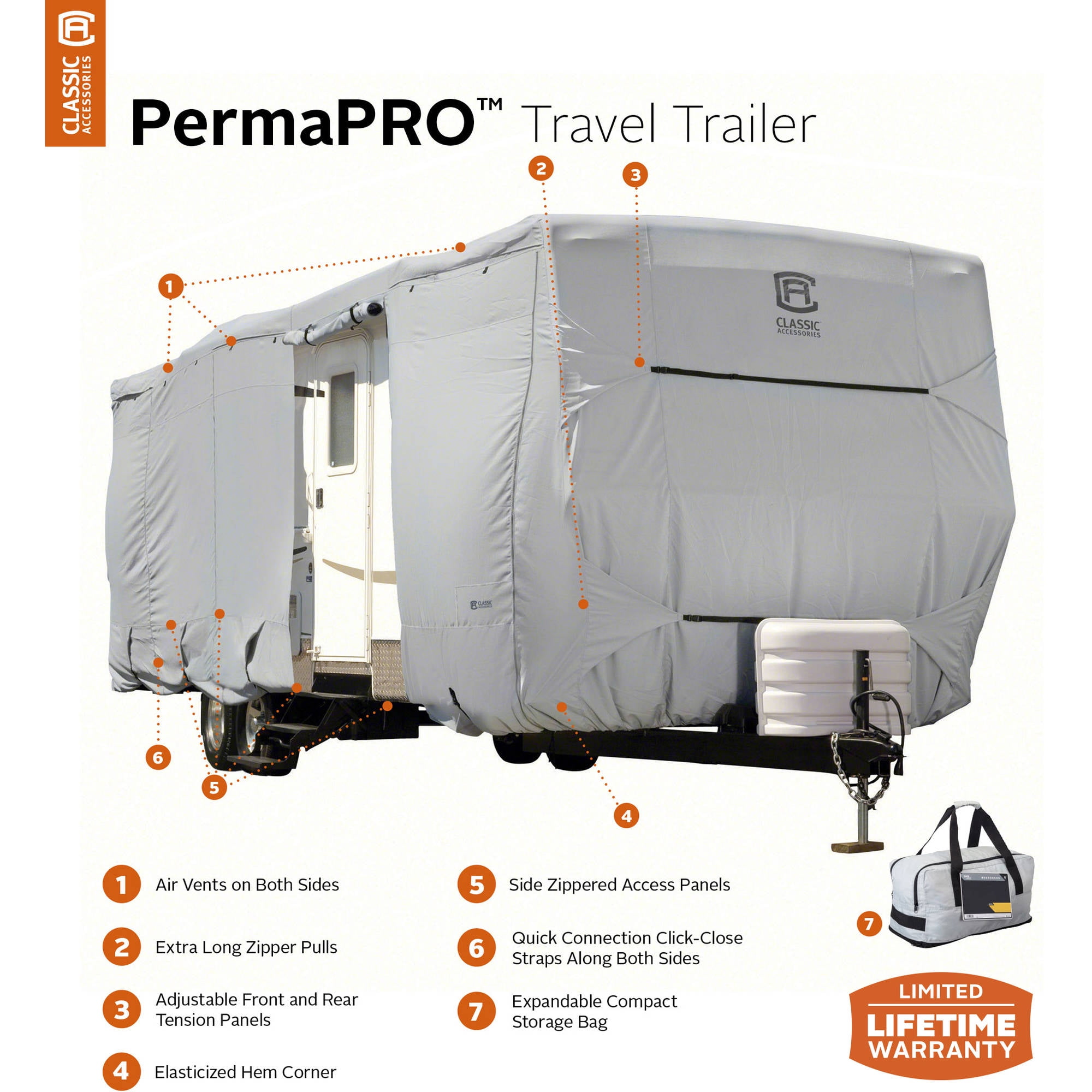 Classic Accessories OverDrive PolyPro 1 Cover for 20 to 22 Travel Trailers