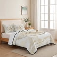 thumbnail image 5 of Full Quilt Set 78''x90'', Sand Dollar Coastal Lightweight Summer Bedspread Coverlet Set with 2 Pillow Shams, Summer Beach Beige Ocean Breathable All Season Quilt Bedding for Bedroom/Guest Room, 5 of 9