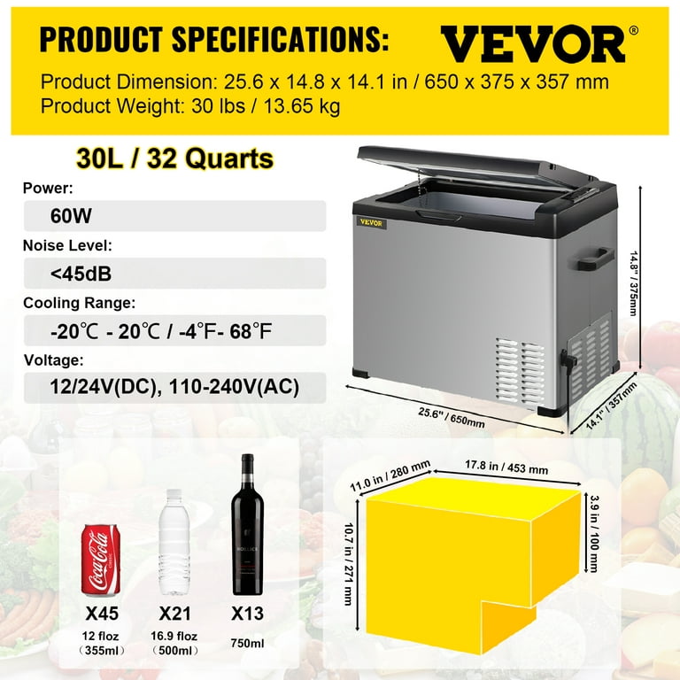 12 Volt Portable RV Refrigerator – Euhomy