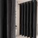 thumbnail image 1 of Cortinas De Baño En Tela Lavable Impermeable Lino 180×180 Xtellar Negro, 1 of 3
