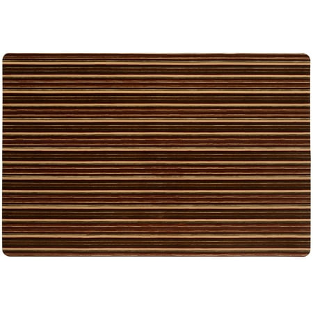 

SoHome Smooth Step Striped Machine Washable Low Profile Stain Resistant Non-Slip Versatile Utility Kitchen Mat Brown/Black 24 x35