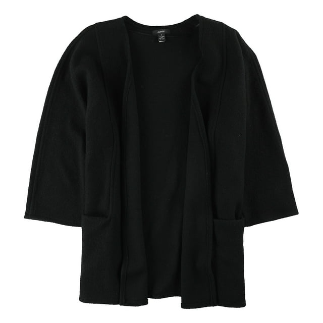 Alfani Robe Manteau en Laine pour Femmes, Noir, Grand