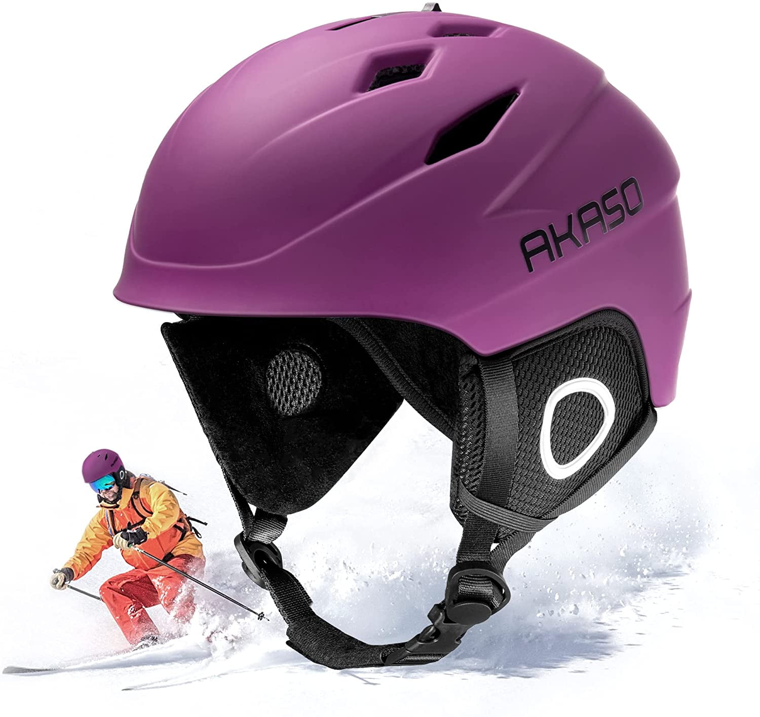 Kids Ski Helmet Anti-Shock Winter Snowboard Ventilated for Teens Boys Girls 