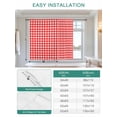thumbnail image 6 of Red Tie Up Curtains for Windows 45 Inch Length Balloon Curtains Kitchen Adjustable Balloon Window Shade Country French Rustic Buffalo Plaid Modern Art Tie Up Valance Bathroom Curtain Window 52"x45", 6 of 6