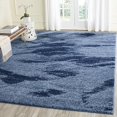 thumbnail image 2 of SAFAVIEH Retro Collection RET2891 Modern Abstract Non-Shedding Living Room Bedroom Dining Home Office Area Rug, 8' x 8' Square, Light Blue / Blue, 2 of 4