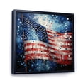 thumbnail image 2 of Designart "American Flag Display II" American Floater Framed Wall Art Living Room, 2 of 7