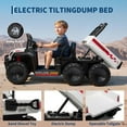 thumbnail image 3 of CazToi 24V 4WD Kids Dump Truck Remote Control All Terrain 2 Seater Ride On Car, 3 of 8
