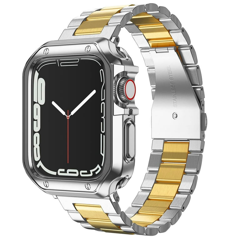 Metal Apple Watch Band 42mm 44mm 45mm Stainless Steel Strap with