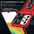 thumbnail image 4 of TECH CIRCLE Case for Samsung Galaxy A33 Phone Cover with Magnetic Kickstand + Metal Ring Holder + Lens Cover, Shockproof Hybrid PC+TPU Covers [360° Rotating Bracket] [Corner Protection] - Red, 4 of 8