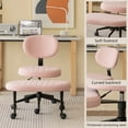 thumbnail image 3 of OMNIBERG Ergonomic Cross Legged Office Chair, Criss Cross Desk Chair ADHD Meditation Yoga Seat with Adjustable Height, Lumbar Support and Footrest, Kneeling Chair with Wheels, Pink, 3 of 7