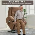 thumbnail image 5 of EuKer Electric Lift Chair for Elderly, Extra Wide Lift Recline with Massage and Heat, Brown, 5 of 8
