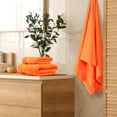 thumbnail image 3 of MALLONI HOME Ultra Soft 3 Pack Cotton Towel Set, Contains a Bath Towel 28x55 inch, a Hand Towel 16x24 inch & a Wash Coth 12x12 inch, Ideal Everyday use, Compact & Lightweight - Orange, 3 of 6