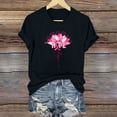 thumbnail image 1 of Blouses pour Femmes, Mode Féminine Imprimé Manches Courtes Blouse Drôle Col Rond T-Shirt Tops, 1 of 4