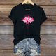 thumbnail image 3 of Blusas de Manga Corta para las Mujeres Divertida Impresión Cuello Redondo Camiseta Vintage, Blusas de Primavera para las Mujeres, 3 of 4