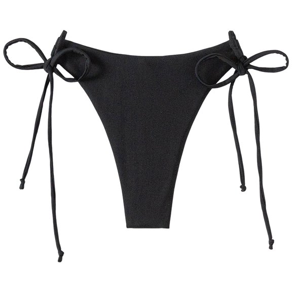 JIAYUE Womens Summer Swimwear Beach Vacation Bikini Thong Brazilian High Leg Lace Up Swim Bottoms Solid Color Fashion Swim Shorts