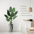 thumbnail image 3 of Artificial Tree in Modern Planter, Fake Bird of Paradise Silk Tree for Indoor and Outdoor Home Decoration - 58" Overall Tall (Plant Pot Plus Tree), 3 of 5