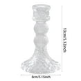 thumbnail image 3 of 2pcs Taper Candle Holders Bulk, Clear Glass Candlestick Holders for Centerpieces, Modern Wedding Decor,Elegant Table Decorations for Dining, Anniversary,Party&Home Centerpiece Decor, 3 of 7