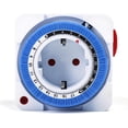 thumbnail image 1 of Electrical Plug Timer, 24-Hour Timer Plug with 96 Switching Segments, Programmable Timer Switch with Indicator Light, 16A AC 230V, 1 of 5