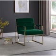 thumbnail image 2 of Meridian Furniture Zayne Green Velvet Accent Chair with Gold Iron Frame, 2 of 5