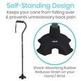 Vive Cane Tip Self Standing Quad Base Replacement for Most Walking