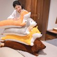 thumbnail image 4 of Almohada de animales de peluche para niños, cojín de perro salchicha, tira de abrazo, zorro, Husky, espalda, cintura, cumpleaños, Reino Unido, 4 of 5